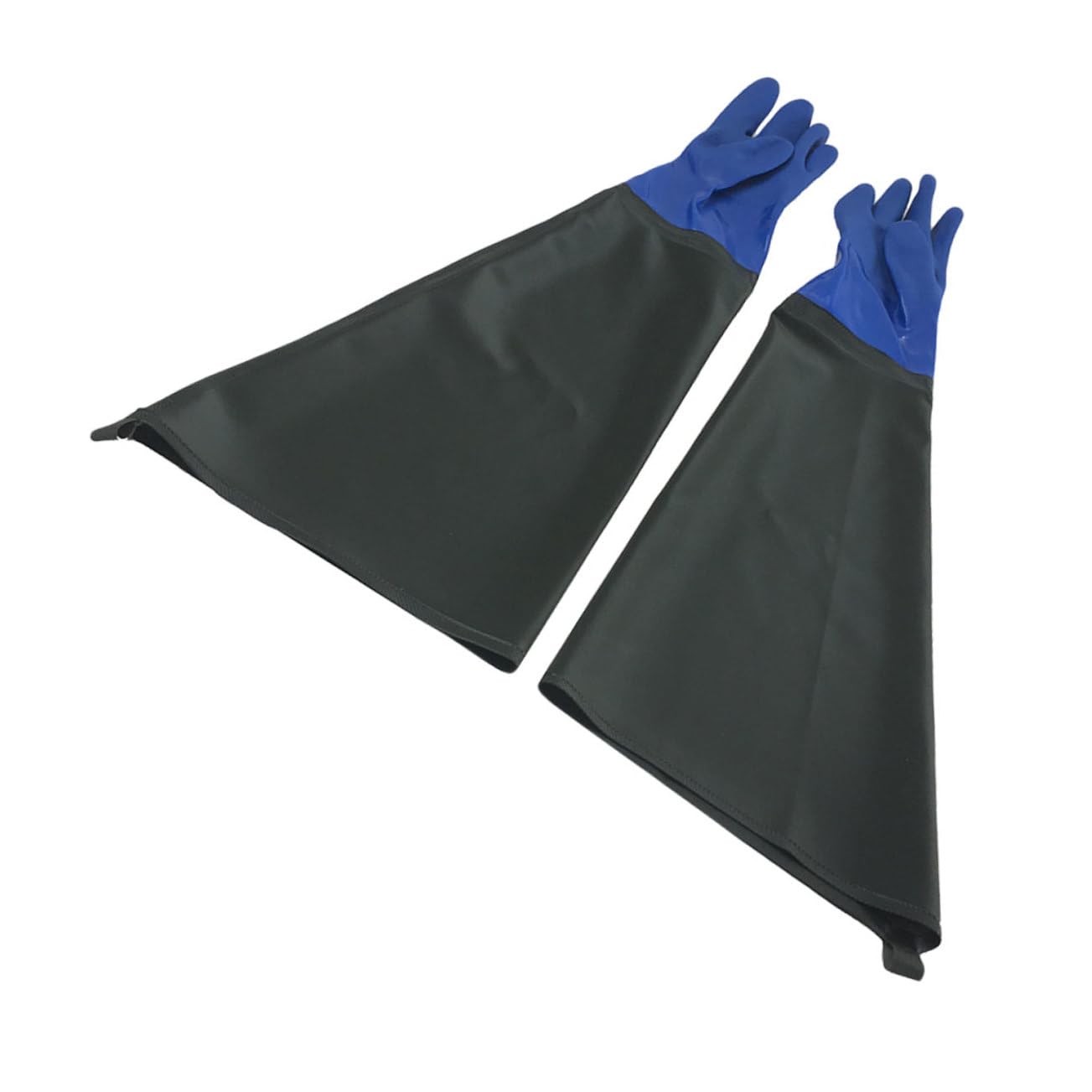 Toddmomy Guantes de Goma Industriales de Pvc Resistentes al Ácido Aceite, Alta Protección y Resistencia Antideslizante Industria del Aceite