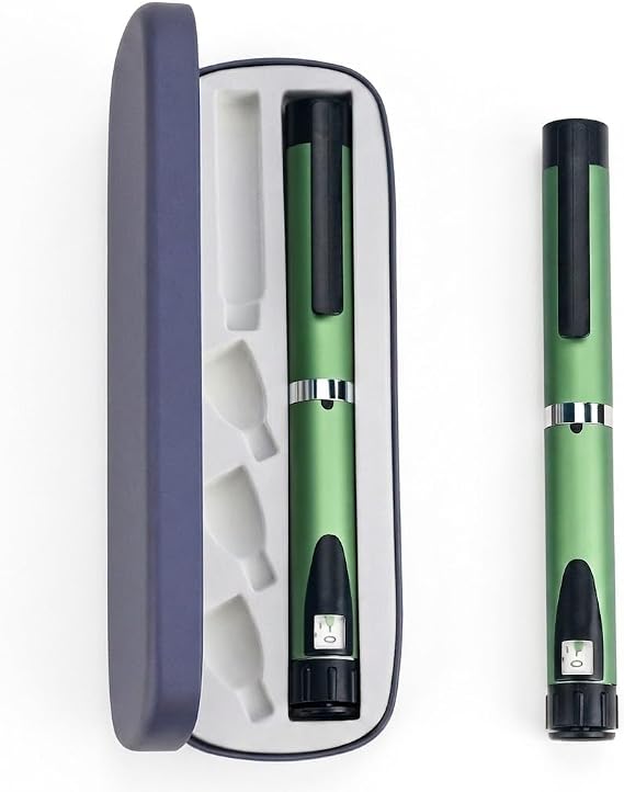 60 Unit Peptide Pen, Research Reusable Peptide Pen Injector with Protect Case, Clear Scale Design, Universal Compatibility for 3ml Cartridges (Green)