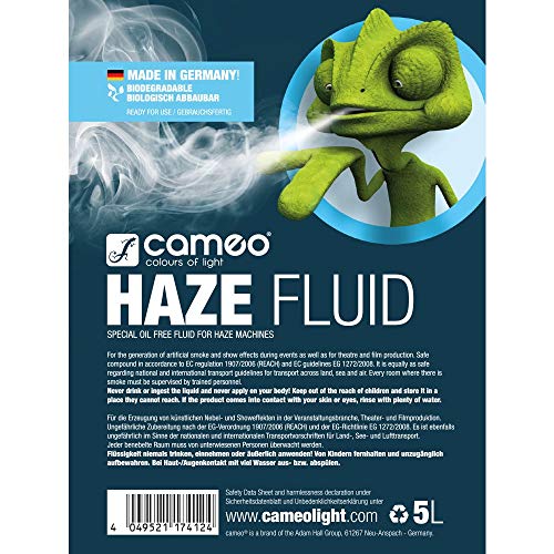 Líquido de neblina sin aceite de larga duración Cameo HAZE FLUID de 5 litros 2