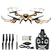 MJX X401H FPV Quadcopter Drone with Altitude-Hold Easy to Fly RC Real Time Transmission HD Camera RTF Explorer Copter, Left and Right Hand Switch Mode Predator, Golden Color
