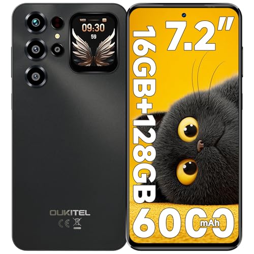 OUKITEL C68 PLUS SIM�t���[ �X�}�[�g�t�H�� �{�� 16GB+128GB/2TB�g���\ 7.2�C���`HD ���� 6000mAh��e�ʃo�b�e���[ 68MP�J���� 4G �f���A�� SIM�X�}�z �w��F�� Android 15 �X�}�z OT