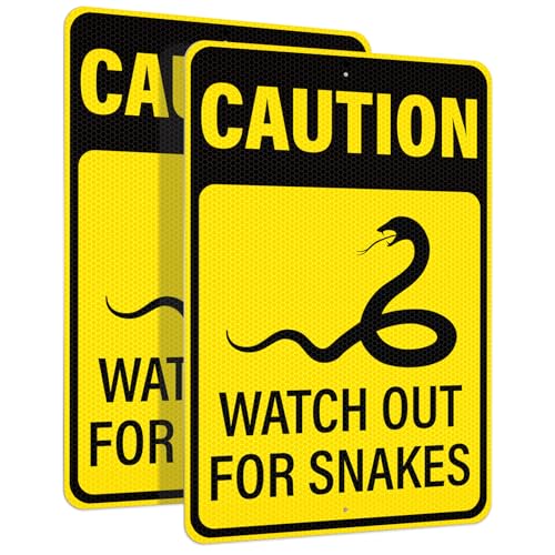 Anobell 2 Pack Caution Watch Out For Snakes Sign 18