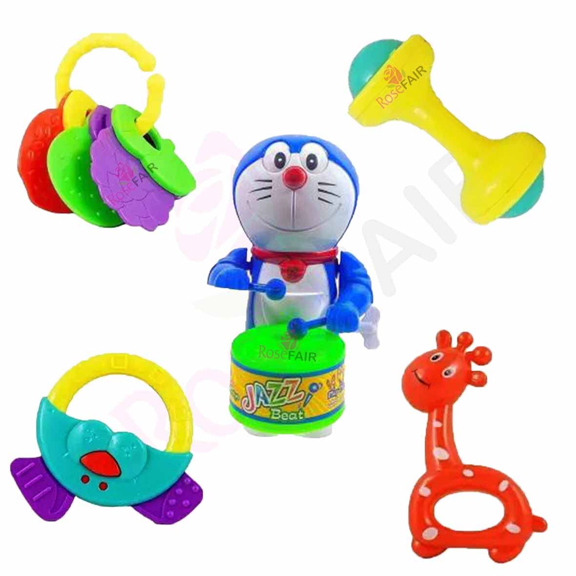 PRIMEFAIR Toddler Plastic Baby Rattle For New Born Babies, Baby Rattle Toys For For Kids, Boys, Girls, Childrens Drummer, Hand Clapping Toys (Rattle-Dore-02),Multicolor (B0BN4MXF22) Amazon Price History, Amazon Price Tracker