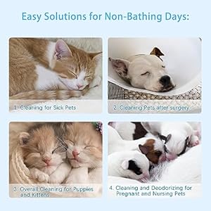   Unscented-Extra-Thick-Pet-Cleaning-Wipes-for-Dogs-CatsDog-Washing-Bathing-Deodorizing-Grooming-Gloves-for-Daily-Care-and-Traveling-with-EDI-Water-Tea-Tree-and-Aloe-Extract-6