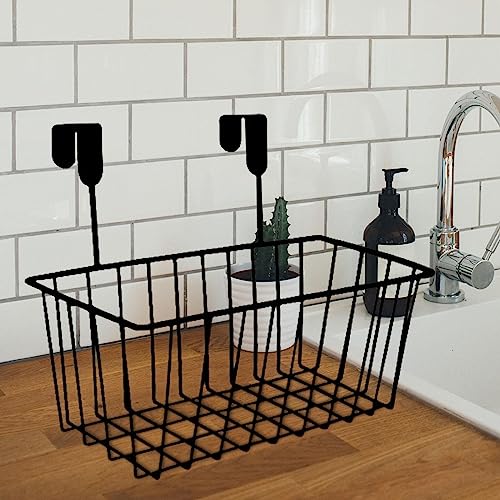 Grid-Storage-Baskets-with-Hooks-Metal-Hanging-BasketKitchen-Storage-Organizer-Holder-Over-Cabinet-Door-Basket-for-Kitchen-Black