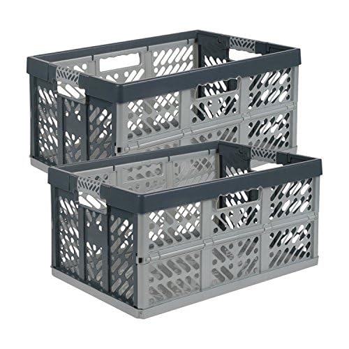 keeeper ben - Profi-Klappboxen (45 Liter / Polypropylen / Farbe grau-anthrazit), 2 Stück