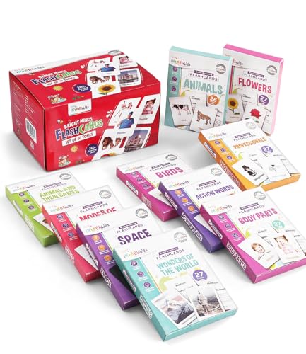 Image of Intelliskills Premium 10-in-1 Brain Boosting Flash Cards for Kids, Flash Card for 1+ Year Old Baby, Montessori Educational Toys for Girls /Boys, Fun Learning Activities, Birthday Gift (279 Flash Cards)