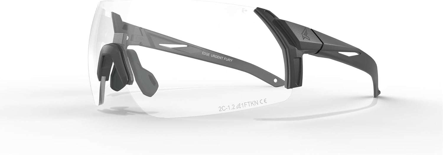 EDGE Eyewear Urgent Fury Z87.1+ Ballistic Shooting Glasses, Vapor Shield Anti-Fog Lens, Lightweight Tactical Frame
