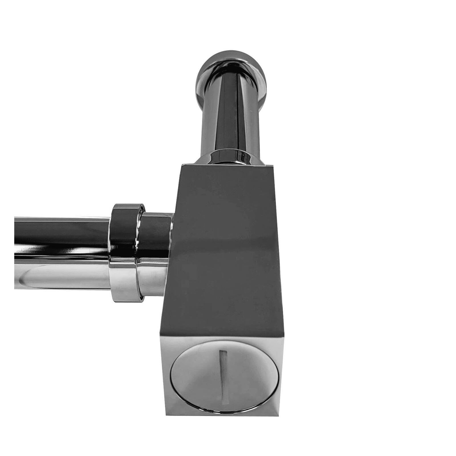 MOB-IN - Sifón cuadrado cromado cortable, D32 mm
