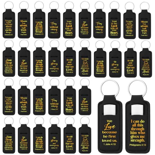 Ecation 72 Christian Bible Lipstick Holder Key Chain Gift,Classic