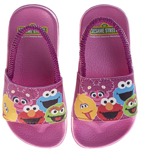 Image of Disney Minnie Mickey Encanto Lightning McQueen Lilo n Stich Sesame Street Little Mermaid Moana Slides Backstrap Slip-On Beach Sandals (Infant /Toddler /Little Kid)