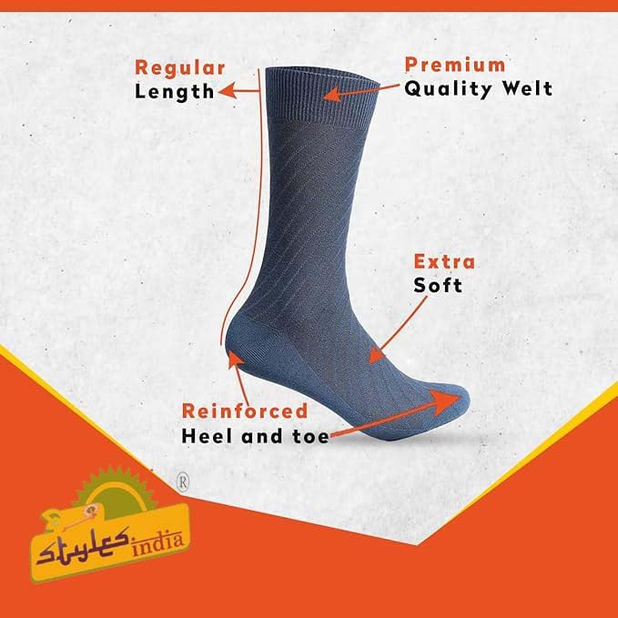 Mens Dress Socks|Trouser Socks Stretchy Breathable Business|Casual Wear Socks|Everyday Comfort Socks|Pack of 62