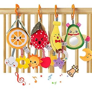 tumama opknoping fruit rammelaars speelgoed, avocado, banaan, sinaasappel en aardbei kinderwagen kinderbed wieg…