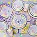 XJLANTTE Butterfly Party Decorations - 166 Pcs Purple Butterfly Plates, Napkins, Cups, Tablecloth and Straws for Birthday Party Supplies, Serves 20