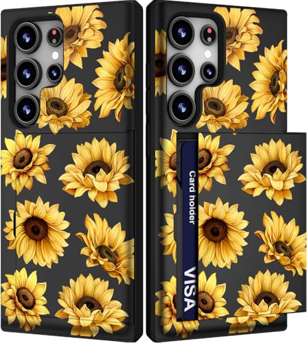IWONE for Samsung Galaxy S23 Ultra Case - Yellow Sunflowers