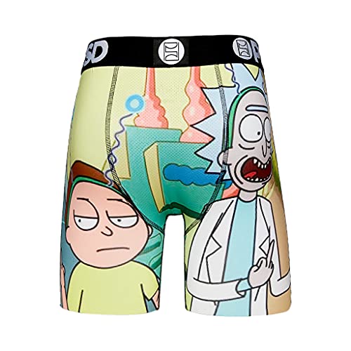PSD Men's E - Rick And Morty 2 Birds Boxer Briefs, Green, XL4