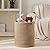 Jute Rope Laundry Hamper Basket by YOUDENOVA, 58L Tall Laundry Basket, Baby Nursery Hamper for Blanket Storage for Bedroom-Large-Jute