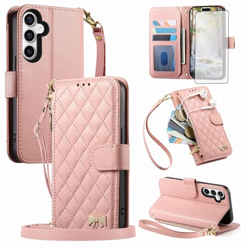Housse Samsung S23 FE 5G anti-rayures avec porte-cartes et dragonne