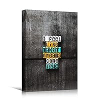 Canvas Wall Art Pressed Quotes Bedroom Industrial Inspirational Modern Art Multicolor Neon Photography Quotes Urban - 12x18 inches