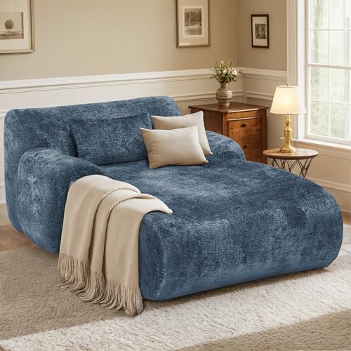 Image of 66 Inches Oversized Chaise Lounge Indoor with Lumbar Pillow