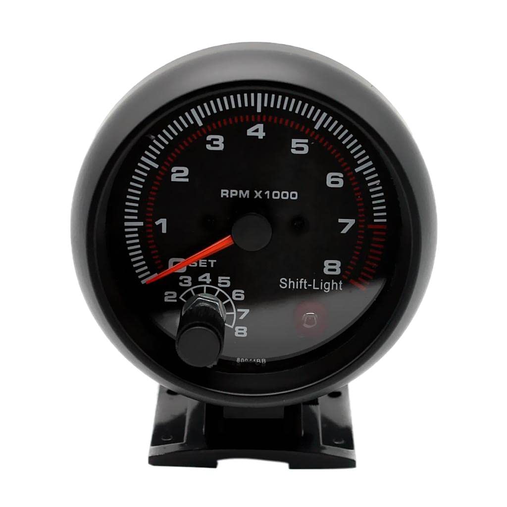 Ubervia® 95Mm 3.75 Inch Tacho Meters Shift Light Tachometer Black Face Gauge 0-8000Rpm-image-36