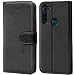 Produktbild Verco Motorola Moto G8 Hülle, Handyhülle für Motorola Moto G8 Tasche PU Leder Flip Case Brieftasche, Schwarz