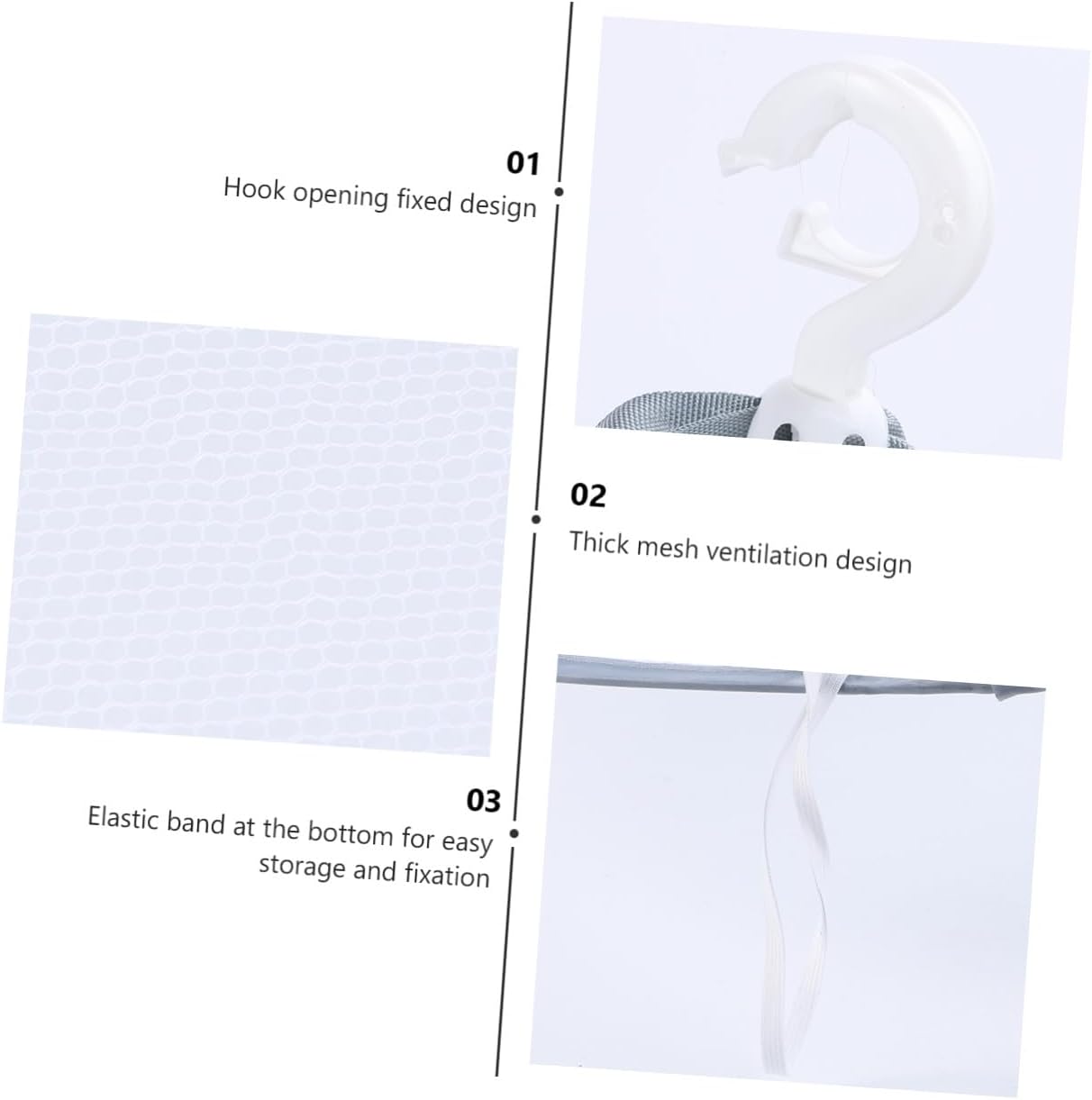 Zerodeko 3pcs Socks and Sweater Drying Basket Nets, Household Clothes Tuck Nets with Single, Double, and Triple Layers, Hanging Drying Rack for Balcony and Indoor Laundry Use
