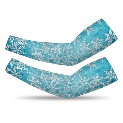 Cvrozpwy Arm Sleeves for Men Women Snow Christmas Sun Protection Sleeves Compression Arm Sleeves Tattoo Cover Up for Outdoor