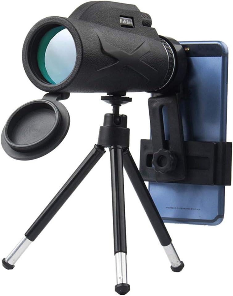 Feian 80x100 High Definition Monocular Telescope and Quick Smartphone Holder Waterproof Monocular -BAK4 Prism for for Birdwatching, Traveling,Camping,Outdoors Climbi