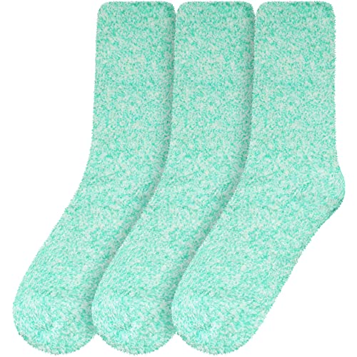 Image of BambooMN Women's Fuzzy Warm Feather Soft Socks - Value Packs