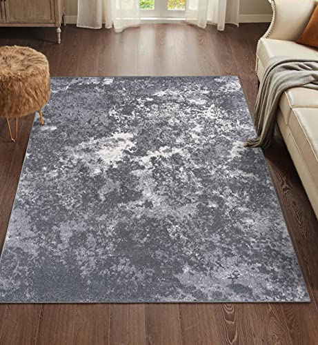 LUXE WEAVERS Abstract Modern Area Rug, Dark Gray 8x10