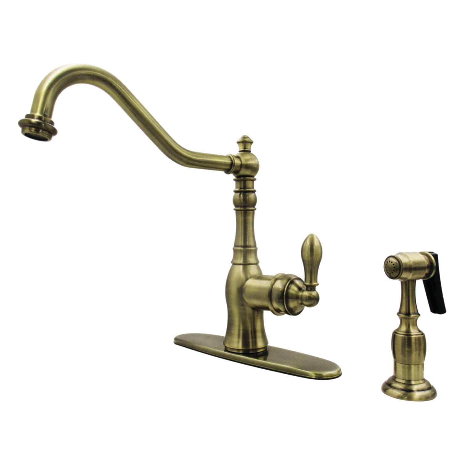 Kingston Brass GSY7703ACLBS American Classic - Pulverizador de grifo de cocina de latón antiguo