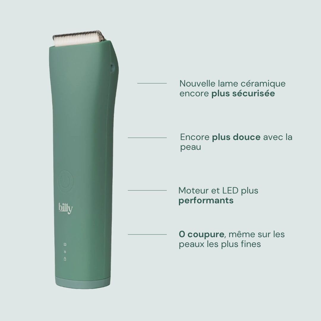 la nouvelle billy verte, tondeuse intime hommes/femmes