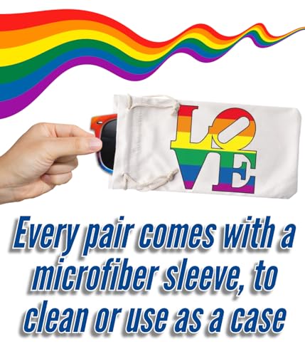 Holiday Hero Rainbow Sunglasses for Men & Women, UV Protection Sunglasses, 2024 Pride Sunglasses3