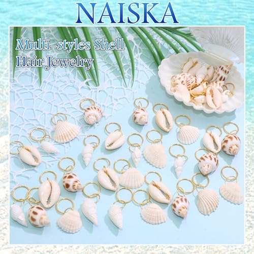 Joyería para trenzas conchas NAISKA 40 piezas miniatura 6