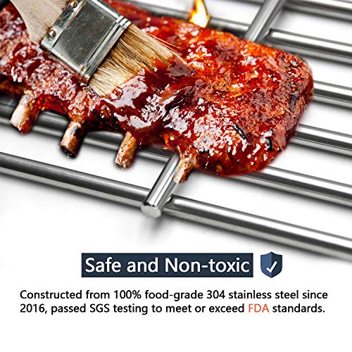 Hongso 16 5/8" Sus304 Grill Grates Replacement For Charbroil Advantage 463343015, 463344015, 463344116, Kenmore, Broil King Gas Grill, G467-0002-W1, Scb932 #TOP4