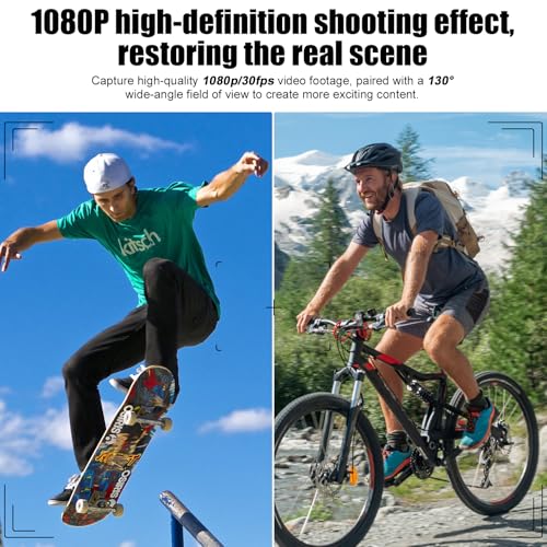 3T6B 1080P HD Action Camera, Mini Portable Body Camera, 130° Wide Angle Thumb Camera with Magnetic Helmet Mount for Biking, Cycling, Travel, Sports, Work, and Pet Video Recording