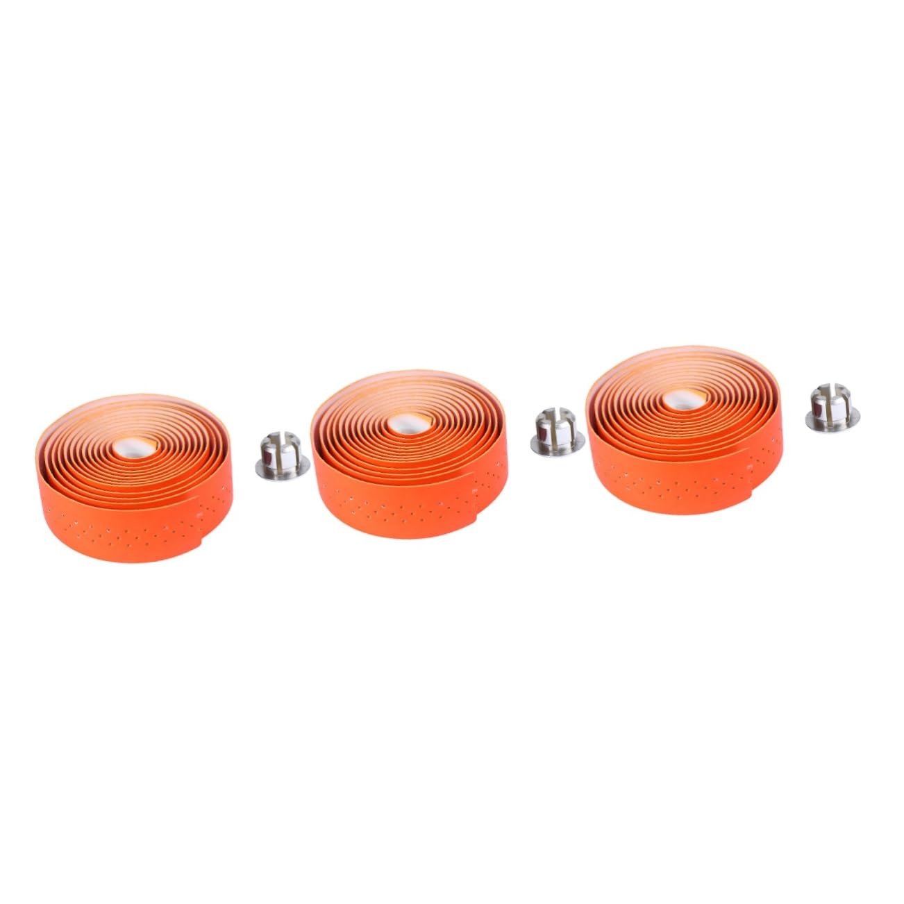 BESPORTBLE 3 Set Di Nastri Per Manubrio Per Bici Da Esterno in Pelle Pu Antiurto Anti-cinghia Strisce Arancioni Per Manubrio Riduzione