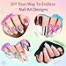 Nail Art Markers Pens Set, 12 Colors Nail Art Markers for Kids Girls Women, Quick-Dry Nail Polish Pens for Painting Nails, Dotting & Drawing Designs