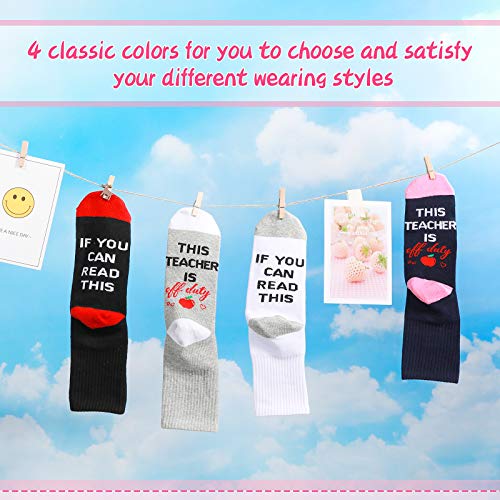 Calcetines para profesor Off Duty en pack de 4 pares unisex 3