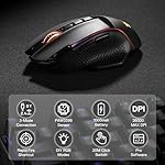 Redragon M991 Wireless Gaming Mouse, 26000 DPI 3-Mode Gamer Mice w/Rapid Fire Key, 9 Macro Buttons, Powerful Capacity and RGB Backlight for PC/Mac/Laptop, Black - Image 2