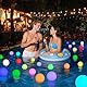 KUWUNG Schwimmende Poolbeleuchtung,4 Stück Teichbeleuchtung, Pool Lichter Schwimmend Unterwasser mit Fernbedienung,16 RGB Farbwechsel Wasserdichte LED Lichter für Pool, Garten, Teich, Party