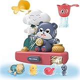 【Juguete acuático apto para niños.】En comparación con otros juguetes, nuestro juego de juguetes de baño está hecho de material seguro sin BPA, sin bordes afilados y sin olor. El material seguro garantiza que su bebé pueda jugar (masticar) sin preocupaciones. Al mismo tiempo, es muy fácil de limpiar y se limpia solo después de su uso, por lo que no tienes que preocuparte por la seguridad de tu bebé.