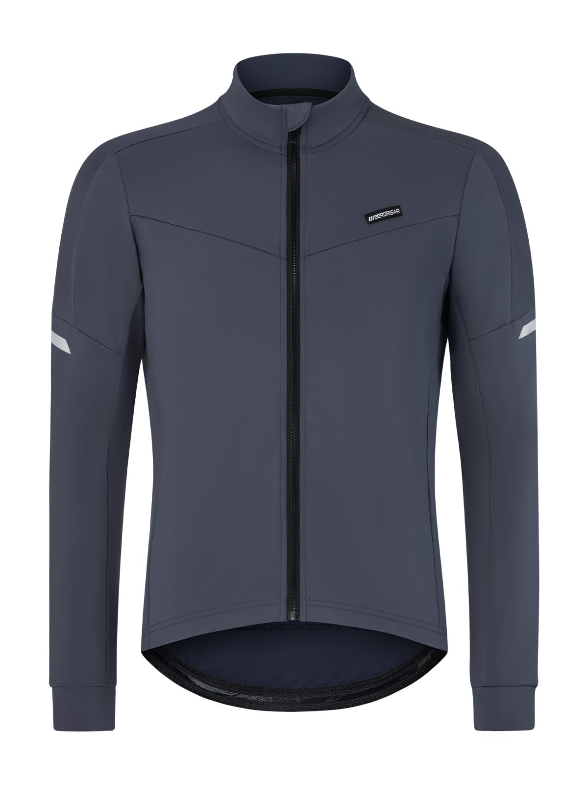 BERGRISAR Maglia da ciclismo in pile, da uomo, a maniche lunghe, per autunno e inverno, termica, elastica