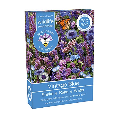 Wildflowers Shake And Rake Grow Your Own Colour Themed Annual Flowers from Seed (Vintage Blue)