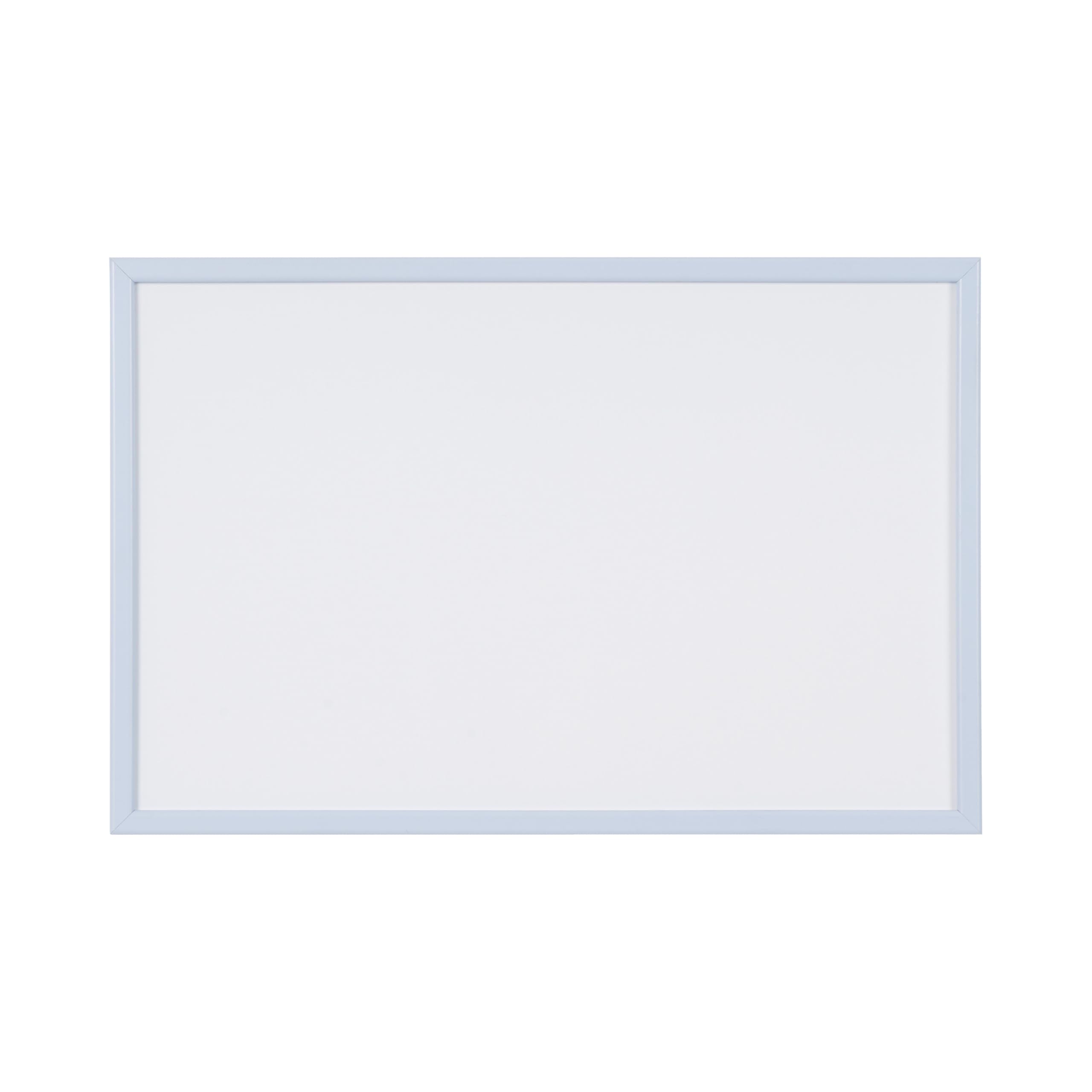 Bi-Office Pizarra Blanca Borrado Seco 80 x 60 cm Marco MDF Azul Pastel