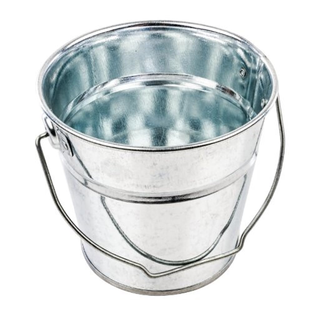 Olympia Mini Chip Bucket with Handle 80mm Galvanized Steel with New Features