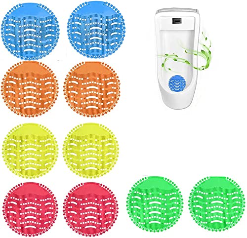 Lot de 10 filtres à urinoir parfumés,Pastilles Urinoir,insert universel pour urinoir Protection anti-éclaboussures Filtre désodorisant pour chaque urinoir,éviter les éclaboussures, air frais Cover