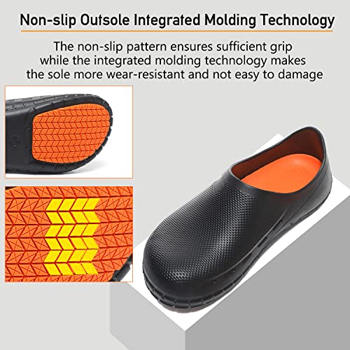 Image of JSWEI Chef Shoes for Men - Professional Oil Water Resistant Nursing Chef Shoe，Non-Slip Safety Working Shoes for Kitchen Garden Bathroom Construction