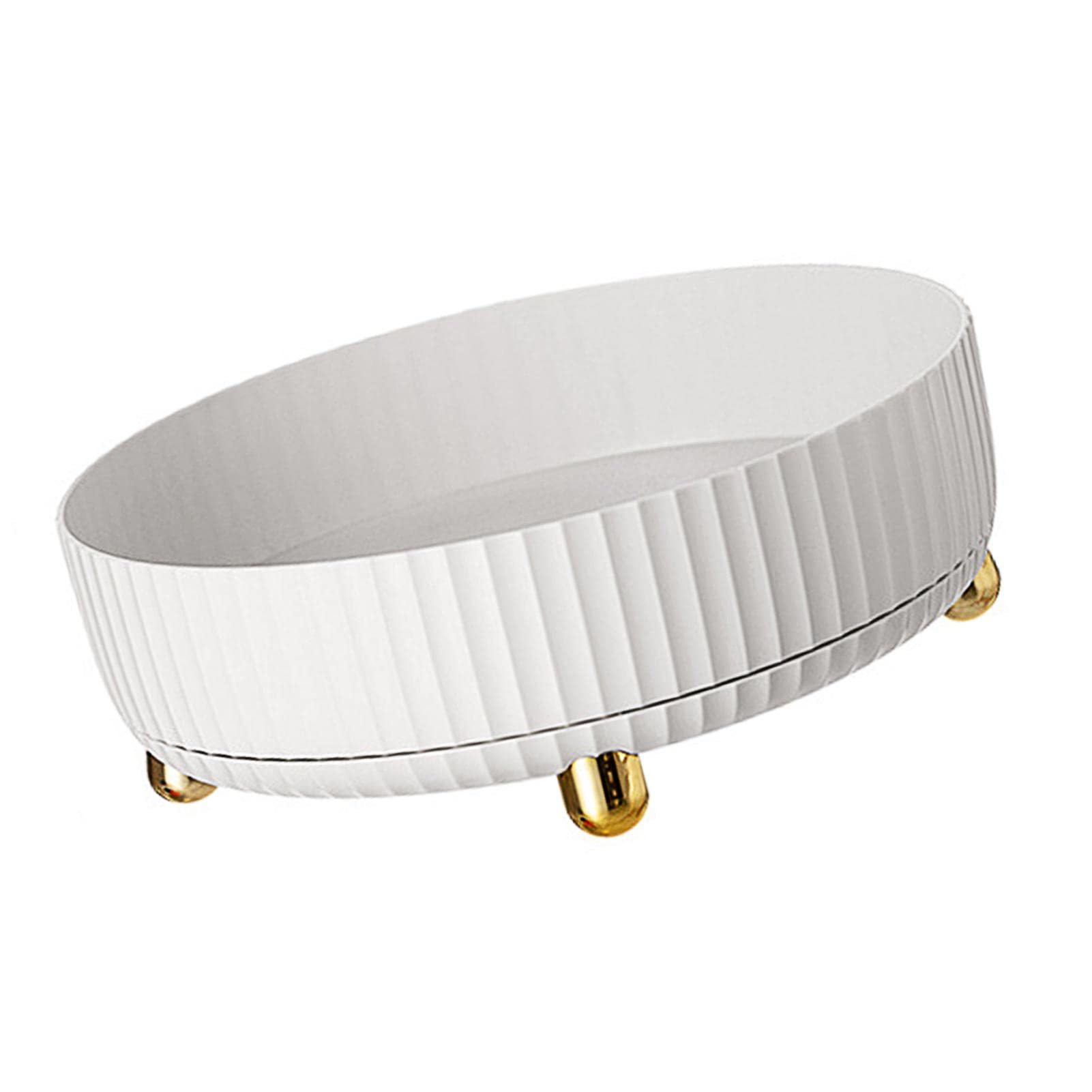 A/A White Revolving Condiment Holder - Turntable Spinning Spice Jar Holder,Rotating Tray Organizer For Kitchen Countertop, Pantry, Cabinet